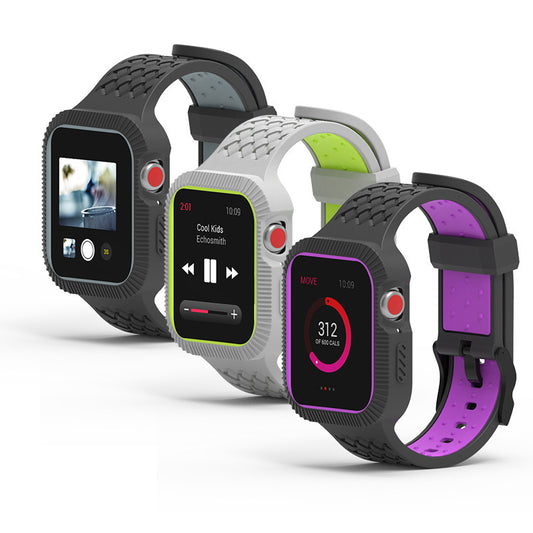 Compatible with Apple, Suitable for Iwatch 4th generation two-color silicone strap