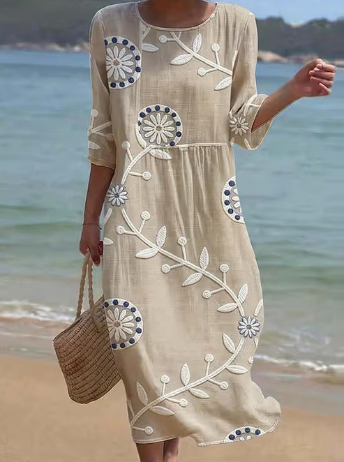 3D Digital Printing Ladies Fashion Plus Size Dress