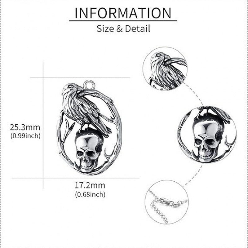 Creative Retro Halloween Skull Pendant Necklace
