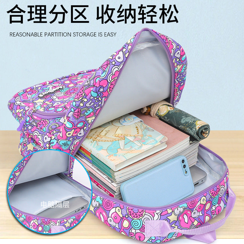New Cross-border Color Three-in-one Shoulder Bag, Versatile Student School Bag, Large Capacity Insulated Lunch Bag, Pencil Bag
